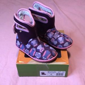 Bogs Footwear Toddler Size 10 -Purple Owls